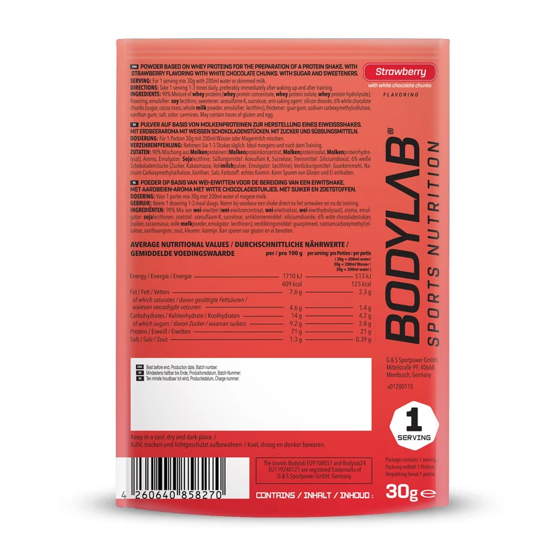 Whey Protein Probierboxen (8 Proben je 30g)
