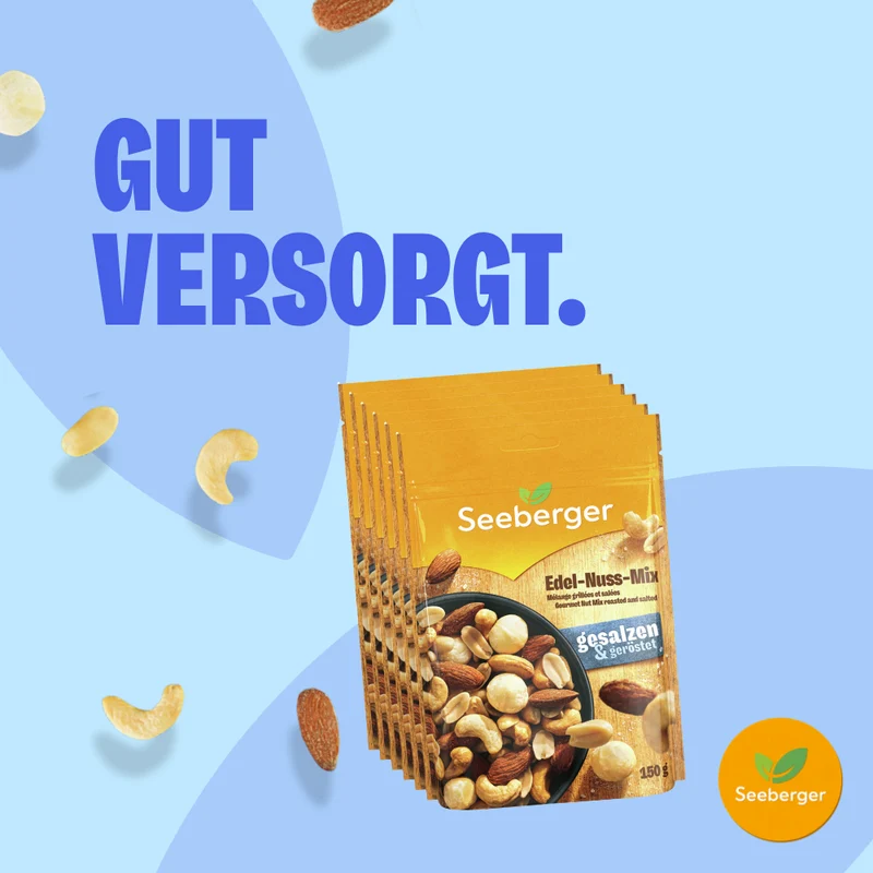 Seeberger Edel-Nuss-Mix Multipack – 6 × 150 g, Snack Vielfalt