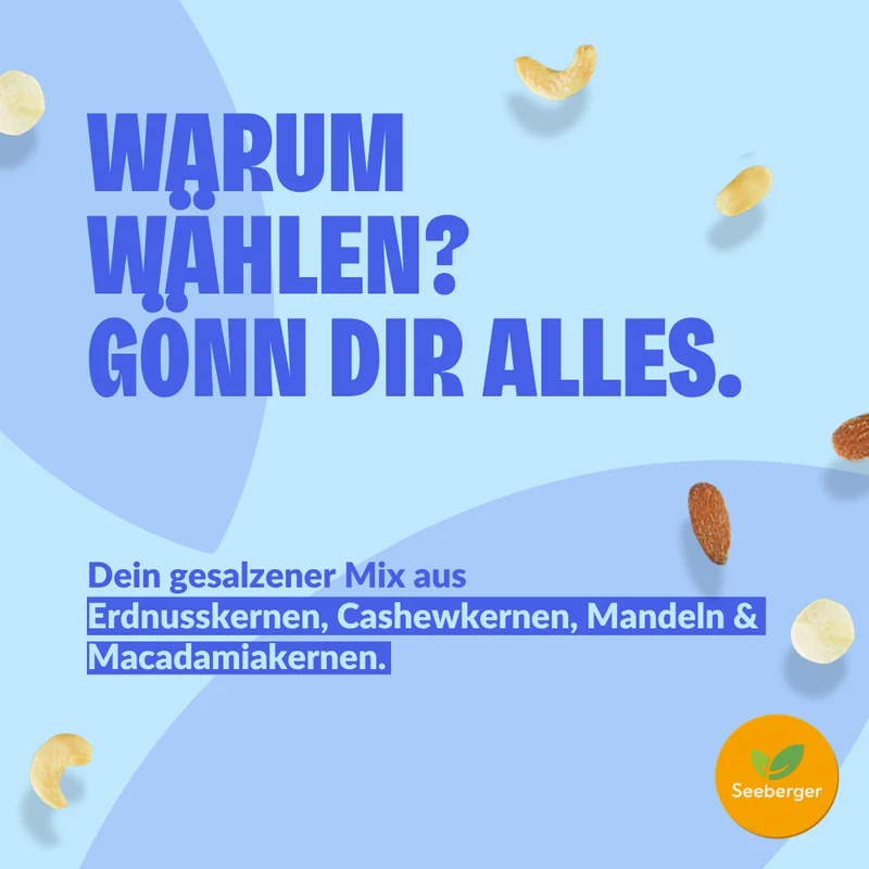 Seeberger Edel-Nuss-Mix Multipack – 6 × 150 g, Snack Vielfalt