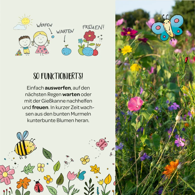 Blumenmurmeln Danke