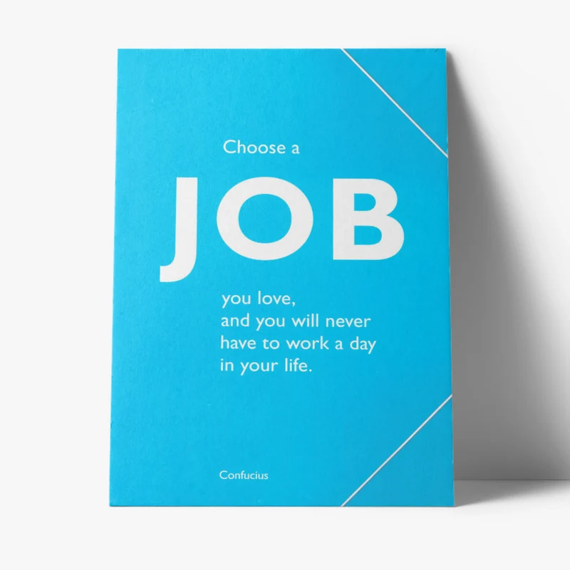 Sammelmappe "Choose a Job" für Ordnung auf dem Schreibtisch
