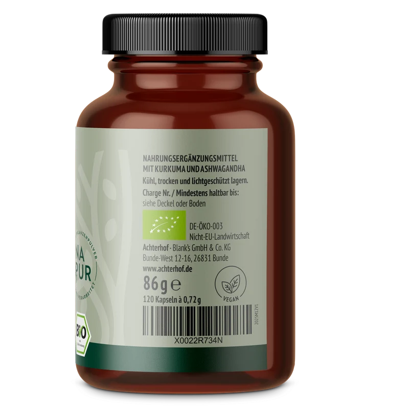 Goldene Mischung Kapseln Bio – ohne Piperin (120 Kapseln)