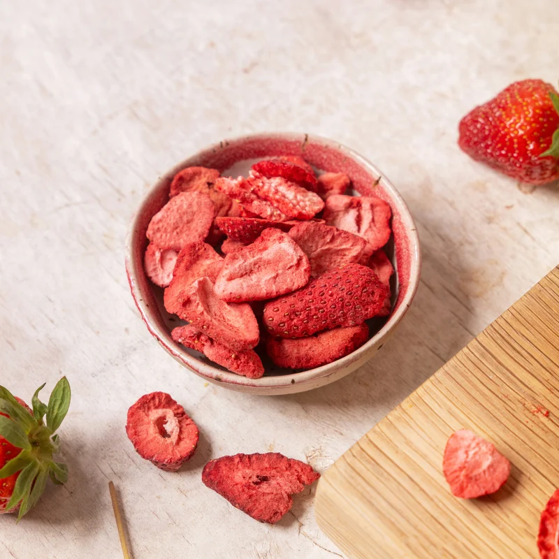 Gefriergetrocknete Erdbeeren