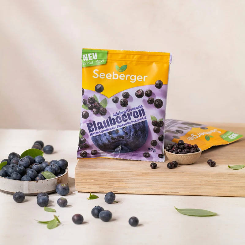 Gefriergetrocknete Blaubeeren