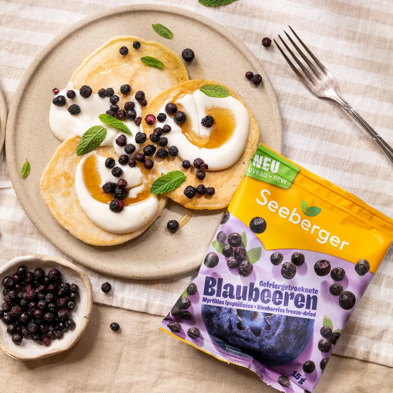 Gefriergetrocknete Blaubeeren