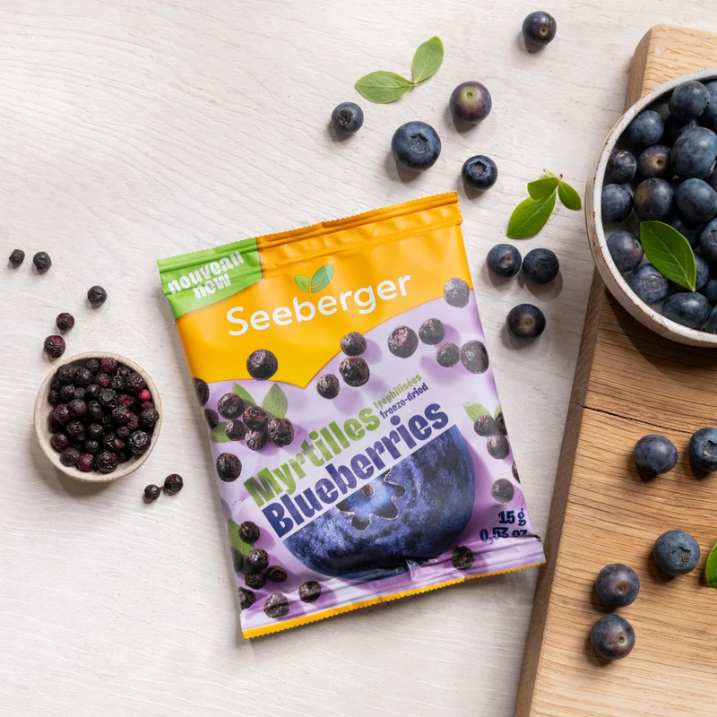 Gefriergetrocknete Blaubeeren