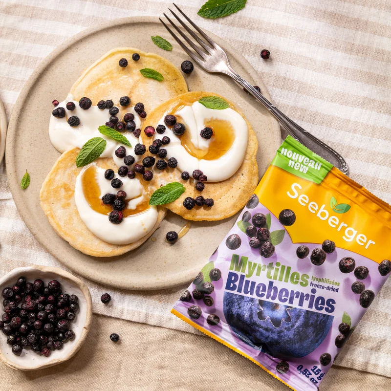 Gefriergetrocknete Blaubeeren