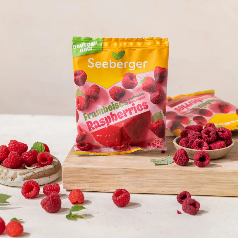 Gefriergetrocknete Himbeeren