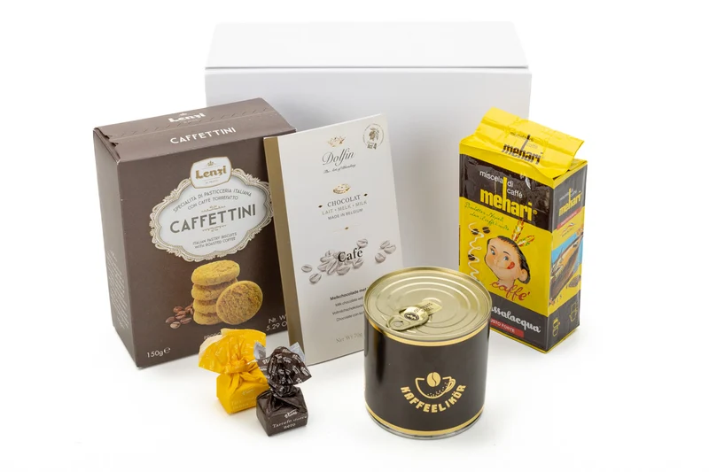 Geschenkbox Kaffeepause – italienischer Kaffee, Gebäck & süße Auszeit
