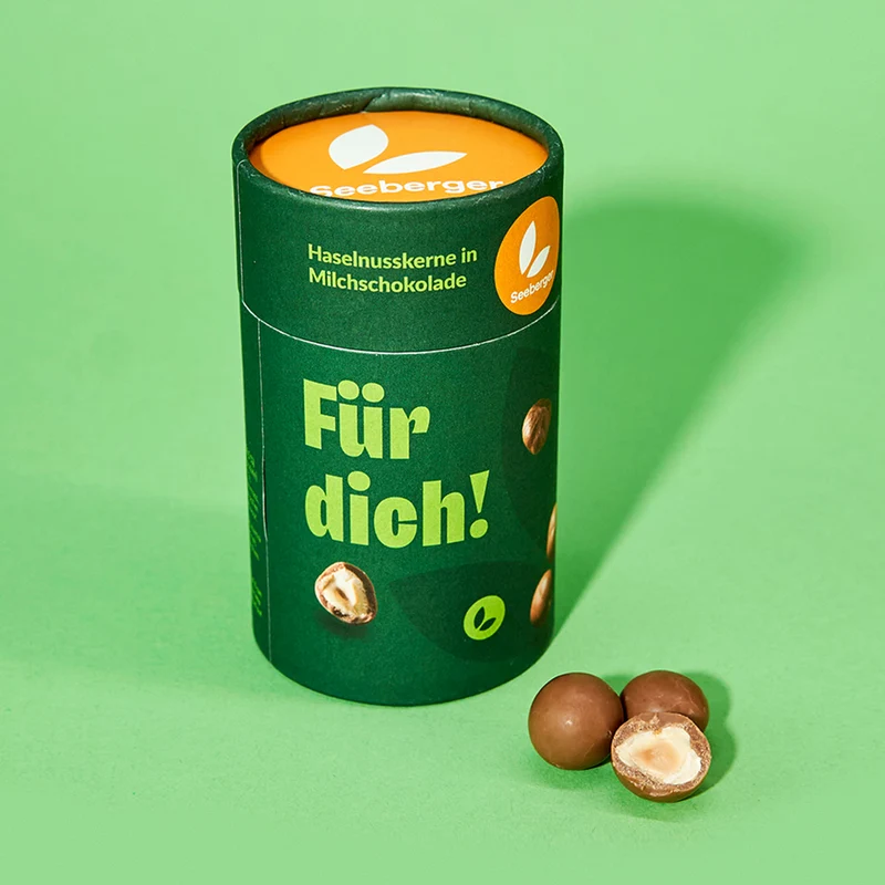 Haselnusskerne in Milchschokolade