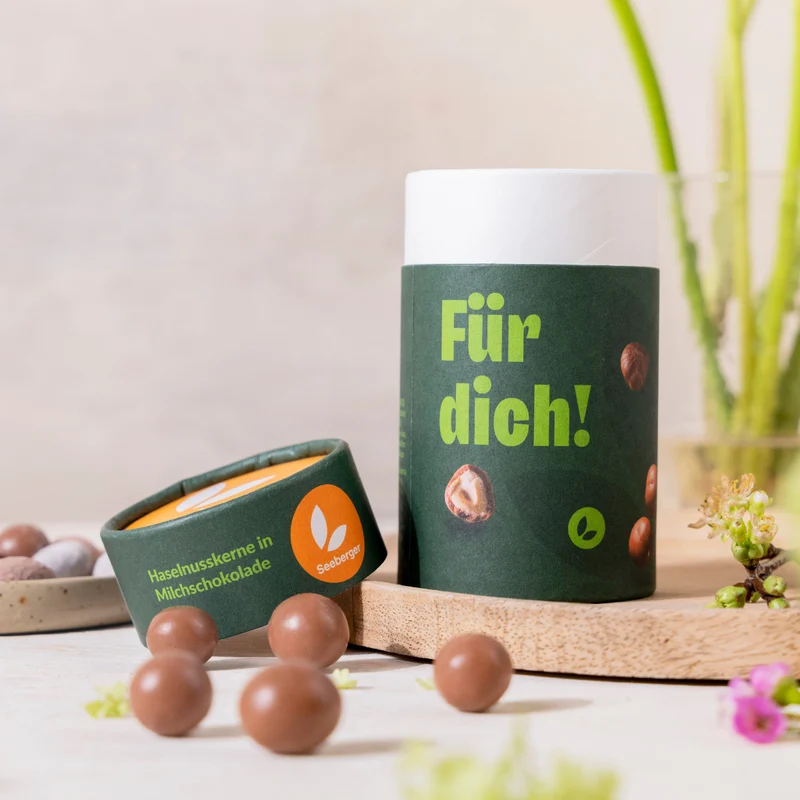 Haselnusskerne in Milchschokolade