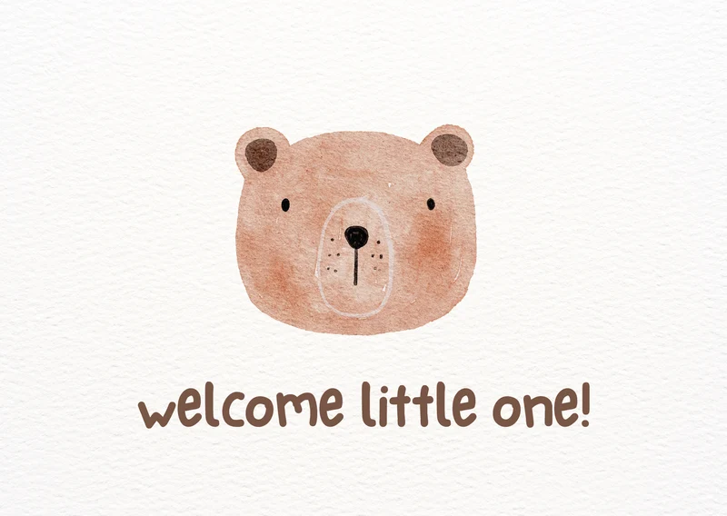 Grußkarte „Welcome little one"