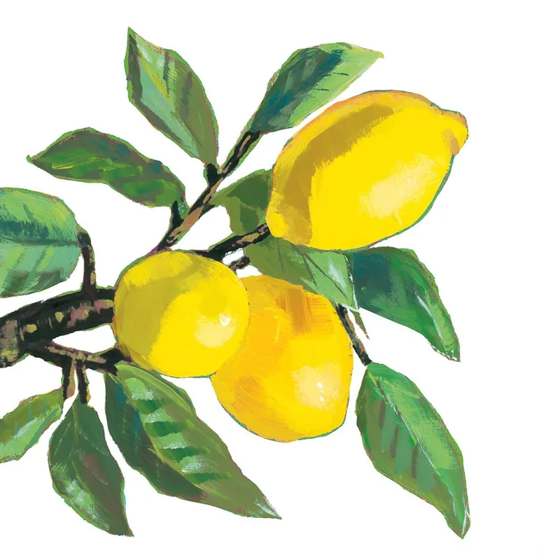 Servietten mit sommerlichem Zitronen-Motiv
