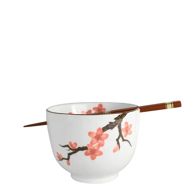 Nudelschale Soba Sakura mit Essstäbchen