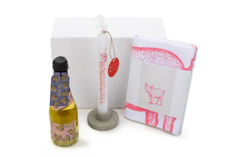 Geschenkbox "Alles Liebe zur Hochzeit" – Prosecco & liebevolle Glückwünsche