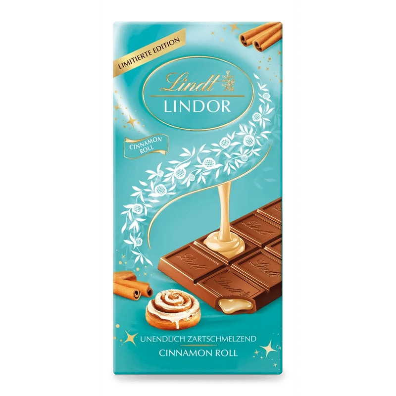 Lindt LINDOR Cinnamon Roll Tafelschokolade 100 g