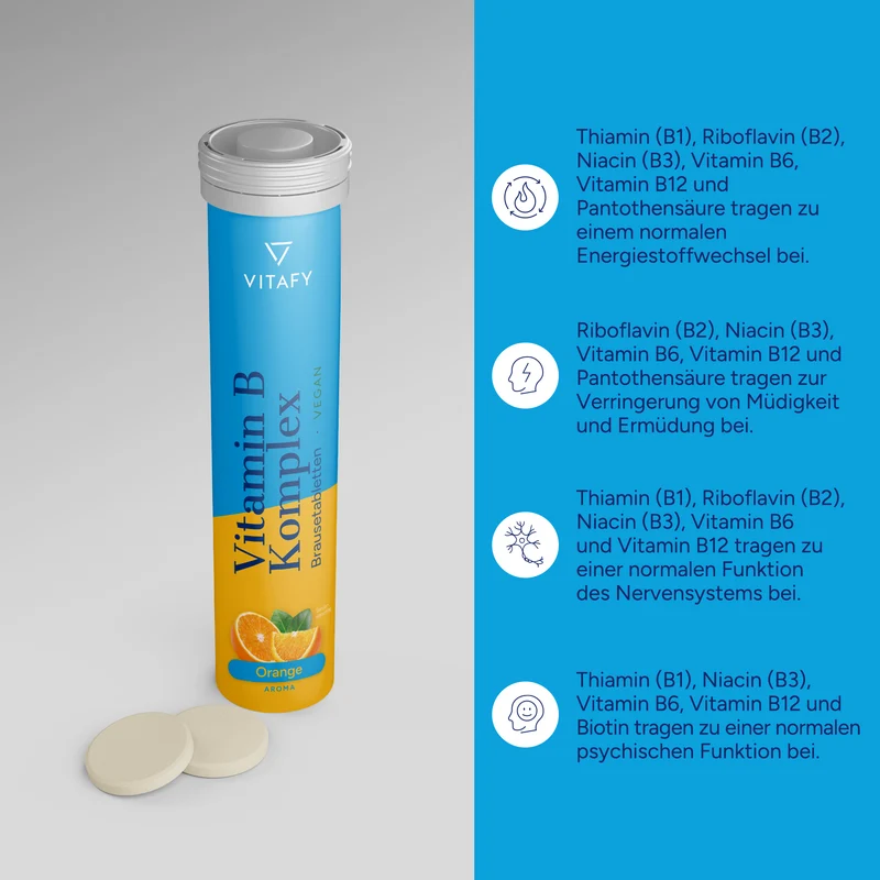 Vitamin B Komplex - Orange (20 Brausetabletten)
