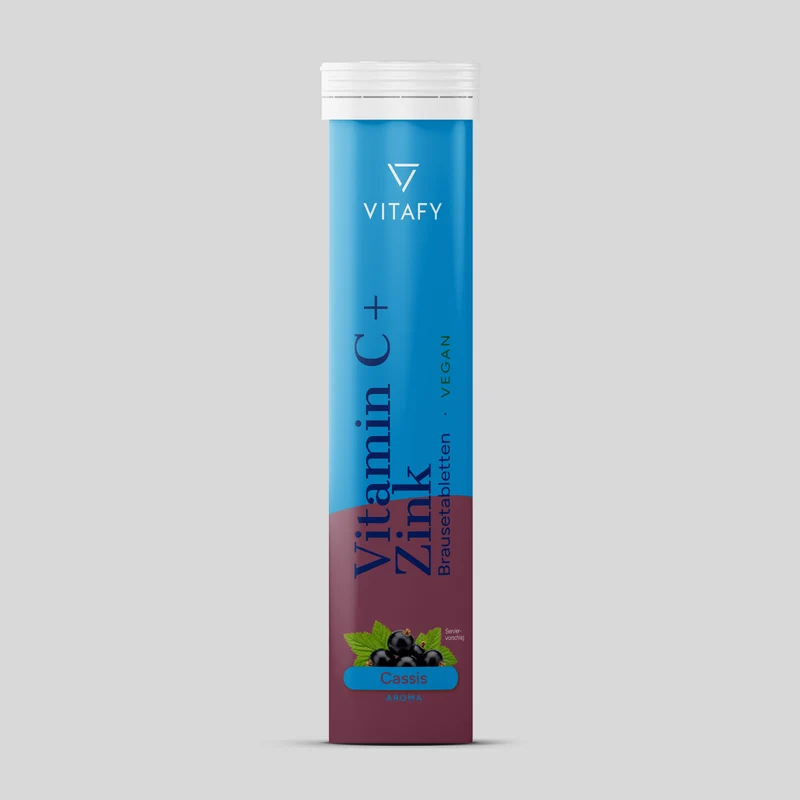 Vitamin C + Zink - Cassis (20 Brausetabletten)