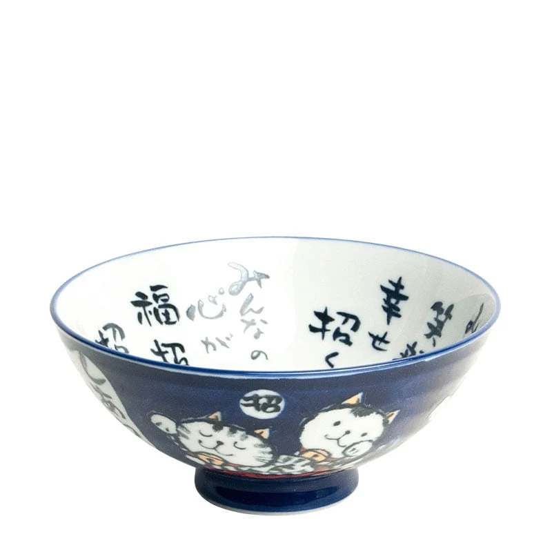 Reisschale Blaue Katzen 14 cm