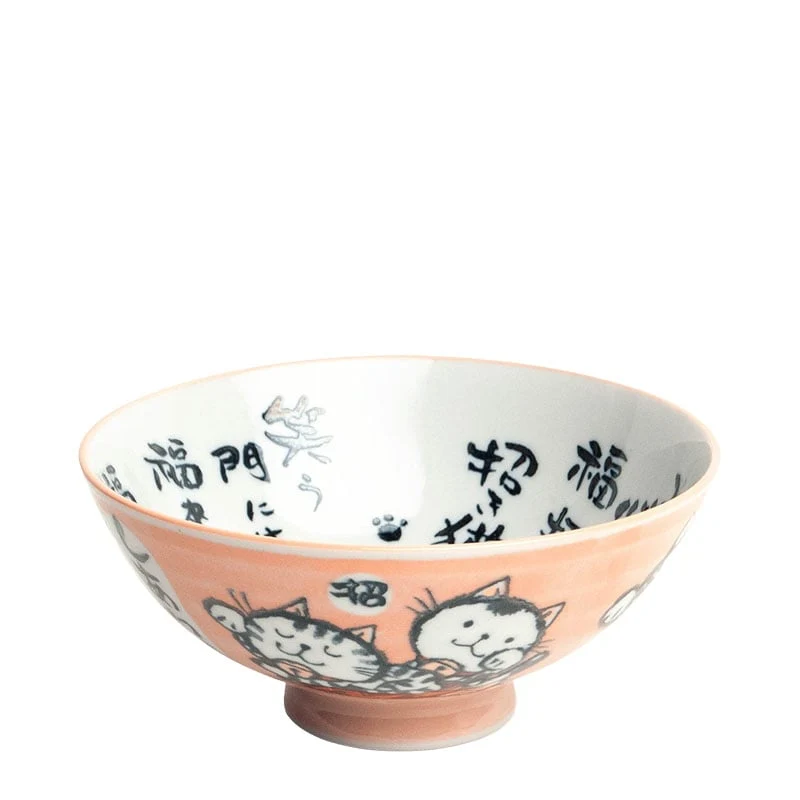 Reisschale Rosa Katzen 14 cm