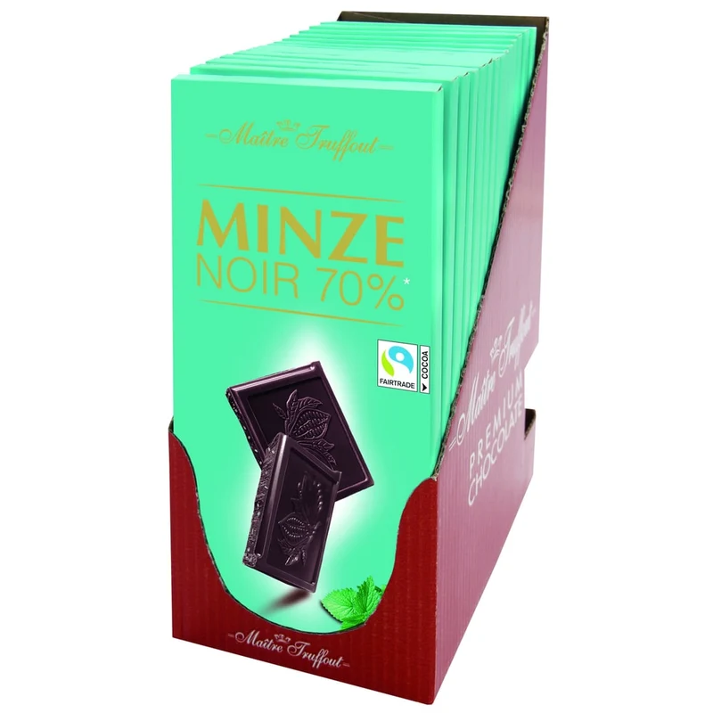 Maître Truffout Zartbitterschokolade 70% mit Minzgeschmack 100g
