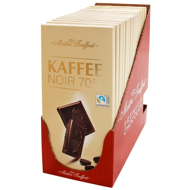 Maître Truffout Zartbitterschokolade 70% mit Kaffee 100g