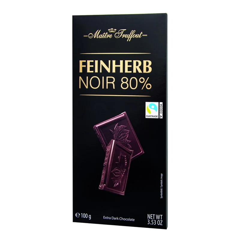 Maître Truffout Premium Extra Bitterschokolade 80% 100g