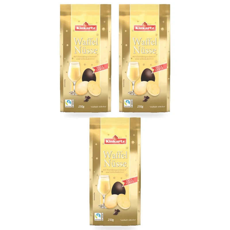 Kinkartz Waffelnüsse Eierlikör Zartbitter 250g