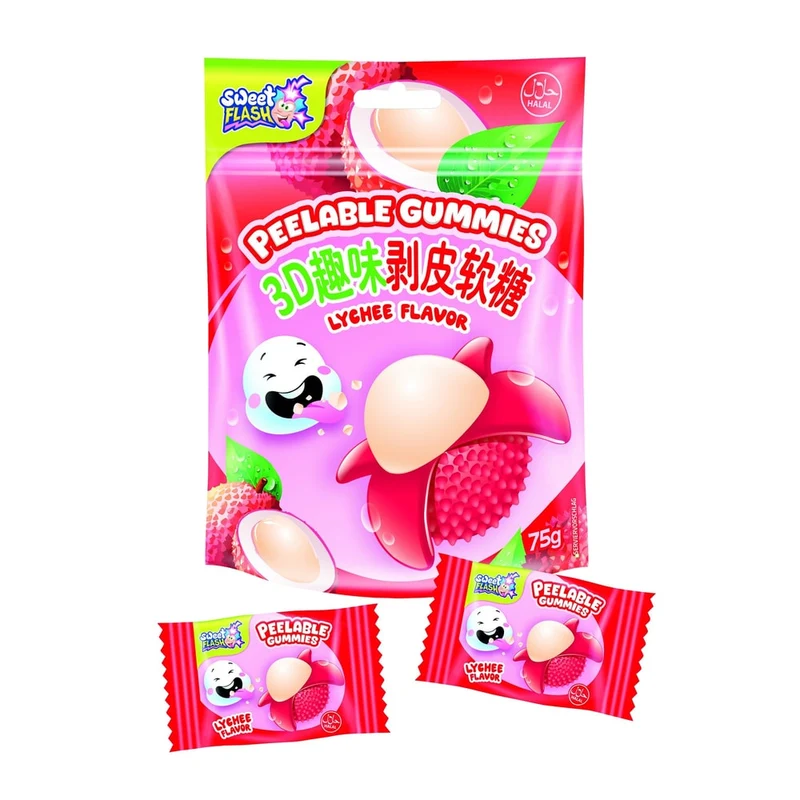 Sweet Flash Peelable Gummies Lychee 75g