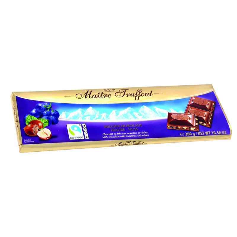 Maître Truffout Milchschokolade Traube - Nuss 300g