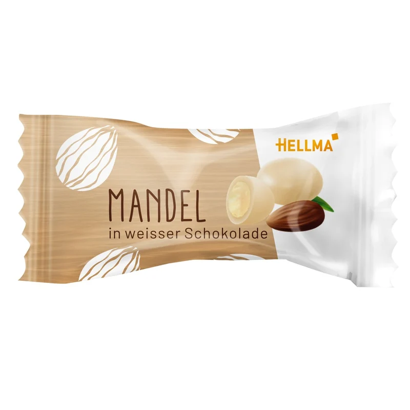HELLMA Mandel in weißer Schokolade 360 St. 860g