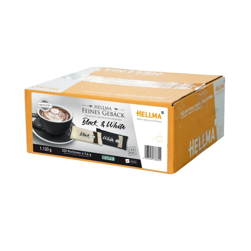 HELLMA Feines Gebäck Black & White 200 St. 1,12kg