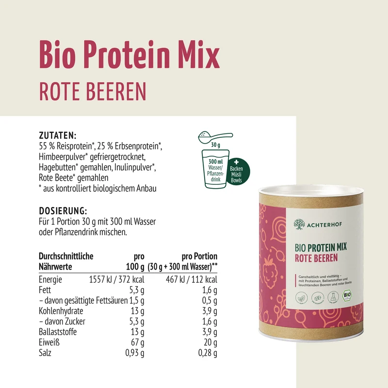 Bio Protein Mix rote Beeren (330g)