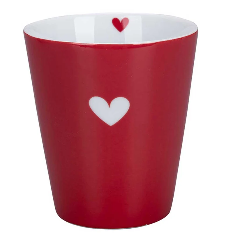 Toller Kaffee-Becher in leuchtendem rot mit "Herz"