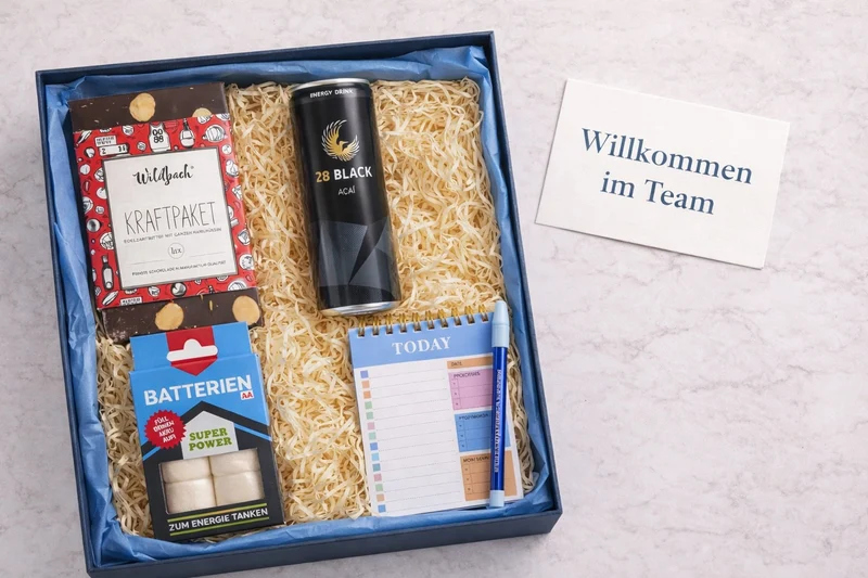 Onboarding Geschenkbox Welcome to the team