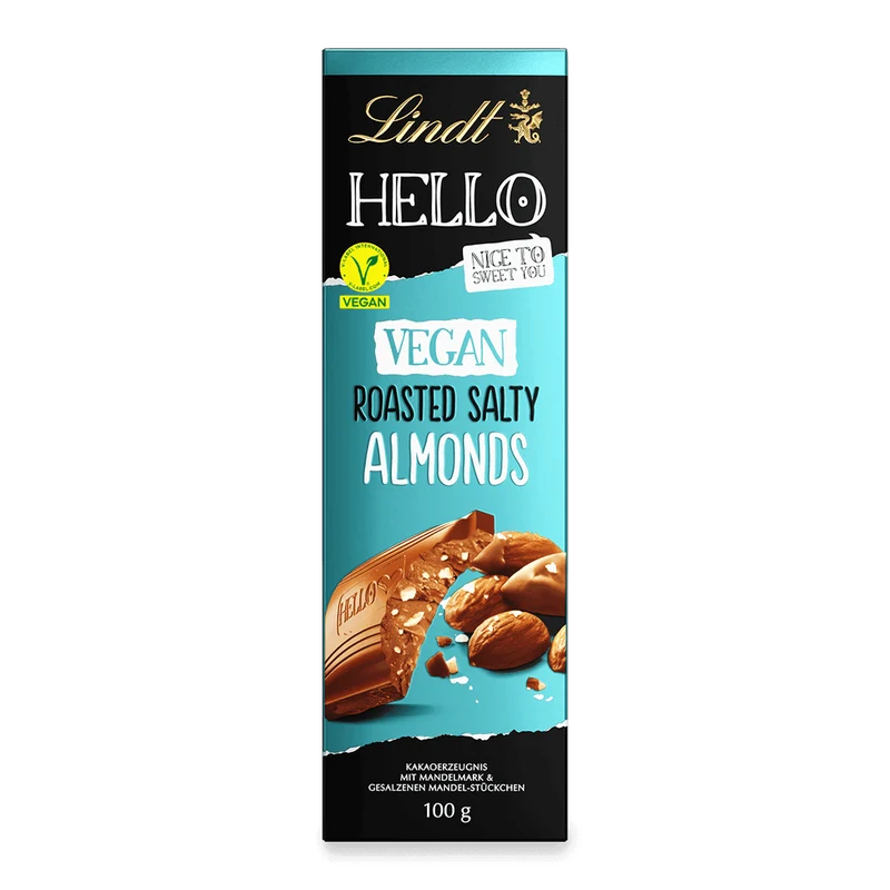Lindt HELLO Vegan Roasted Salty Almonds 100 g