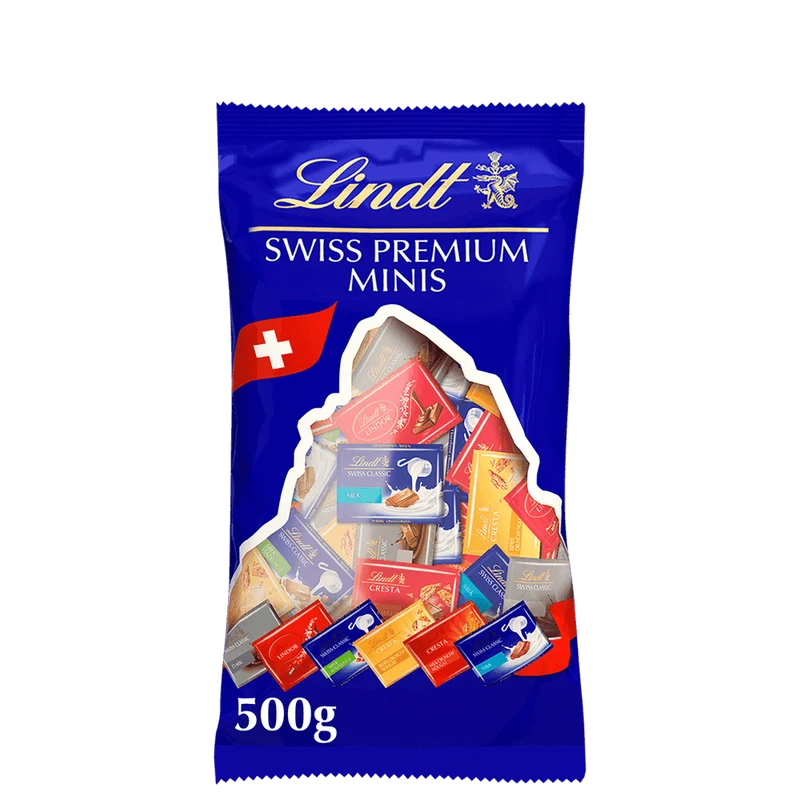 Lindt Swiss Premium Mini-Täfelchen 6 Sorten 500 g