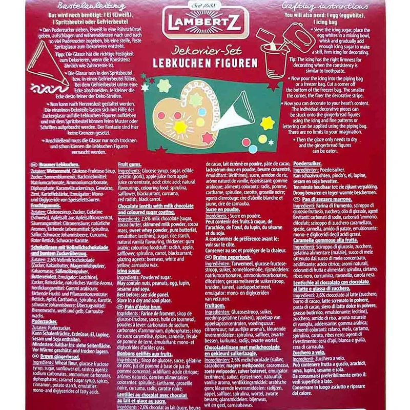 Lambertz Lebkuchen-Figuren Dekorier-Set 480 g