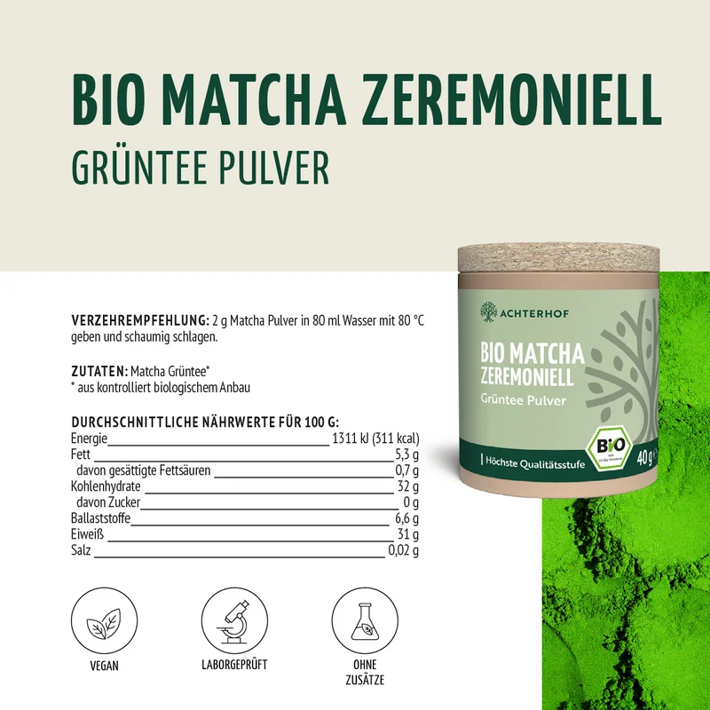 Bio Matcha zeremoniell (40g)