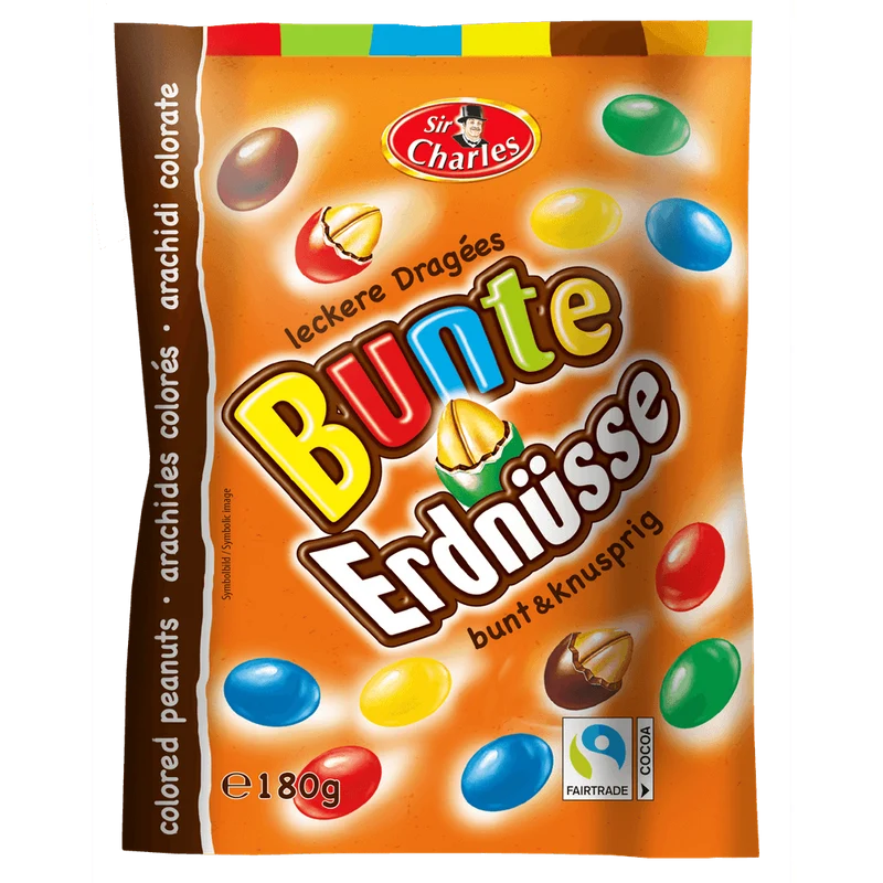 Sir Charles Bunte Erdnüsse in Milchschokolade 180g