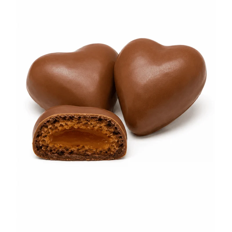 Braune Lebkuchen-Herzen Vollmilch Kirsche Bruch 500g