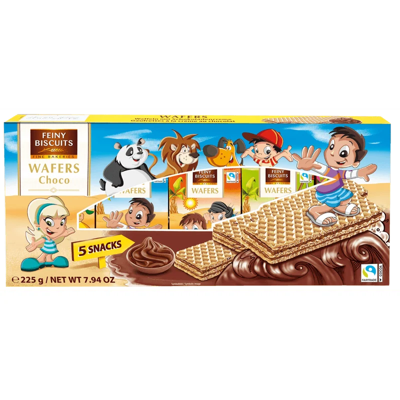 Feiny Biscuits Kinder-Waffeln mit Kakaocremefüllung (5x45g) 225g