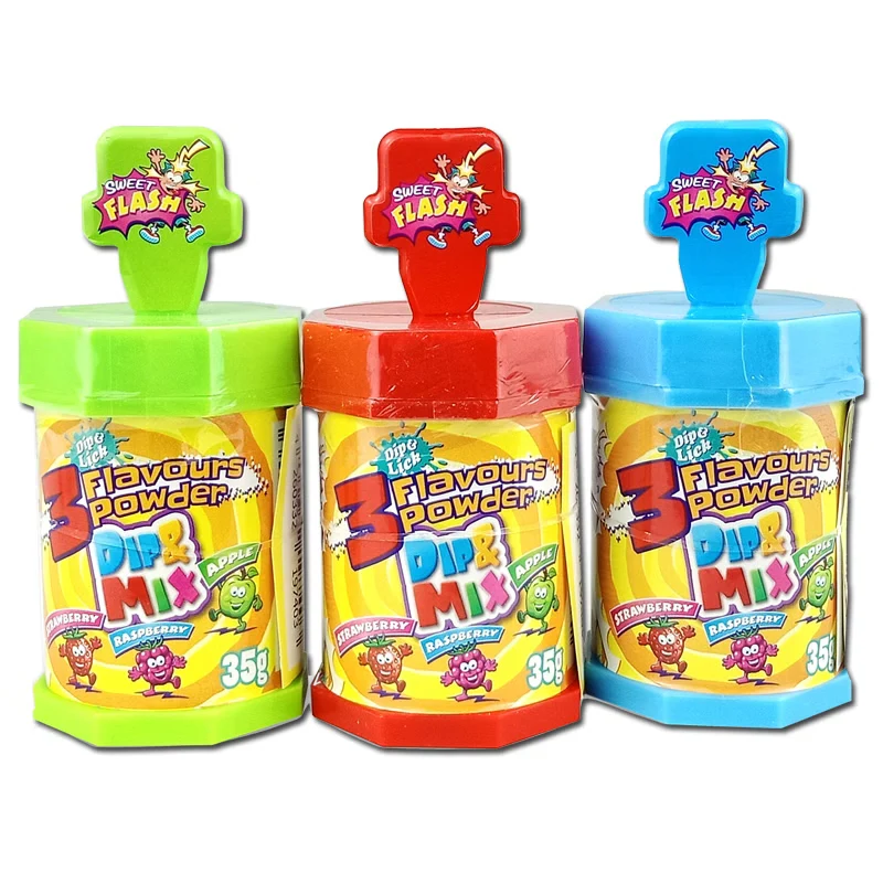 Sweet Flash Dip & Mix Lollipop & Pulver 35g