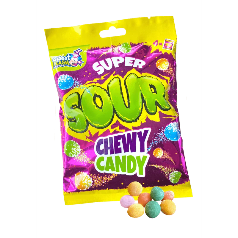 Sweet Flash Super Sour Chewy Candy Kaubonbon 60g