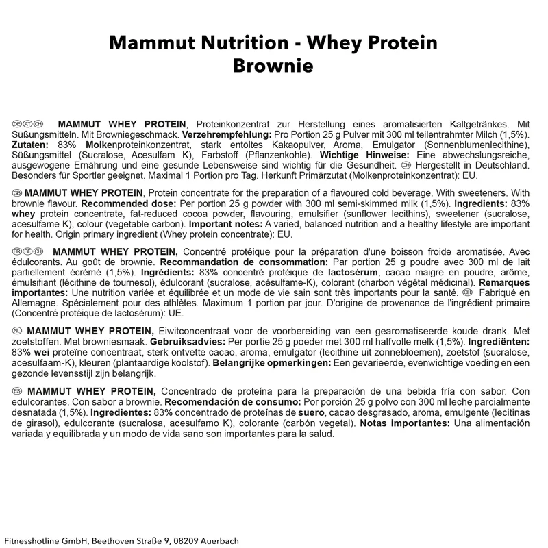 Mammut Whey Protein (1000g)