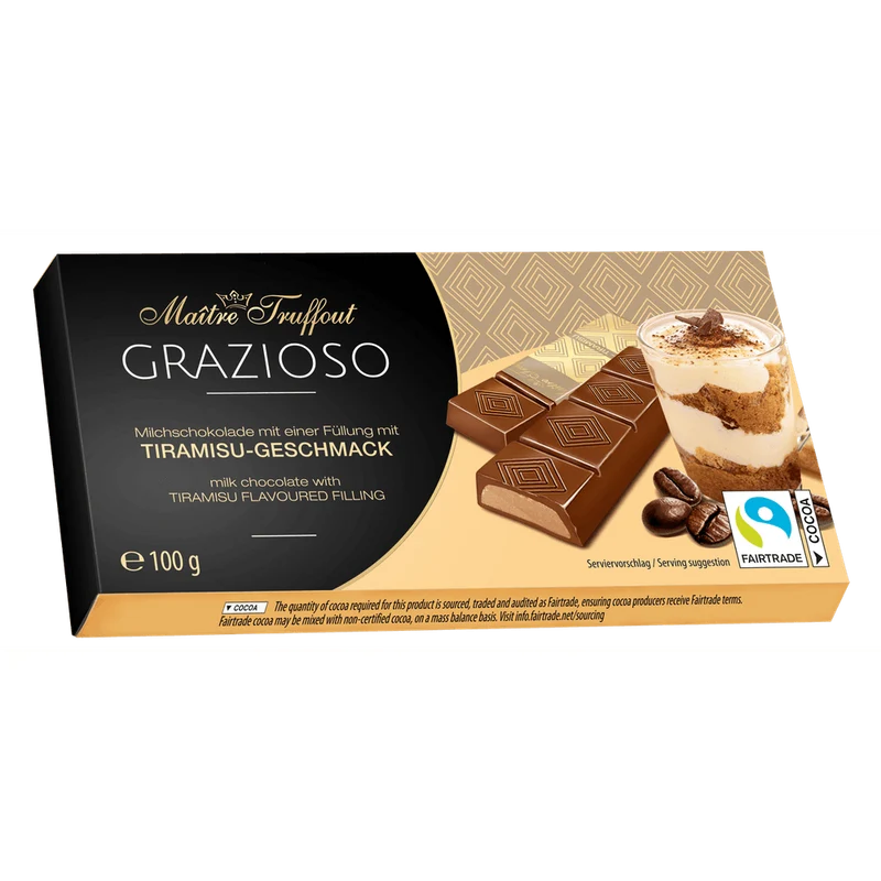 Maitre Truffout Grazioso Milchschokolade mit Tiramisucreme 100g (8x12,5g)