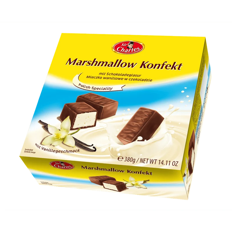 Sir Charles Marshmallow Konfekt mit Schokoladeglasur 380g