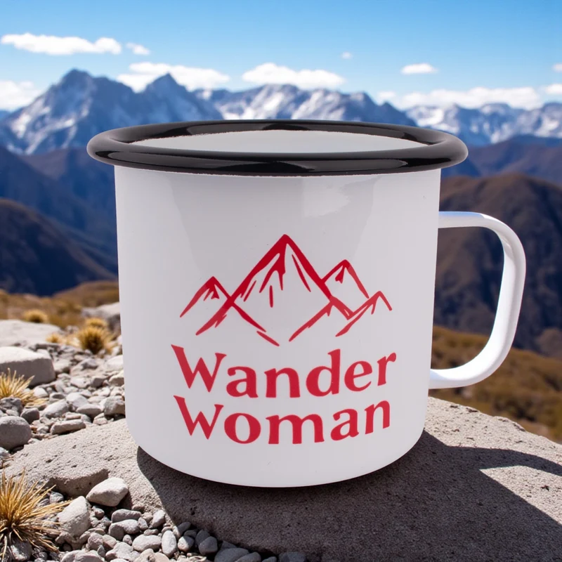 Emaille-Haferl "Wander Woman"