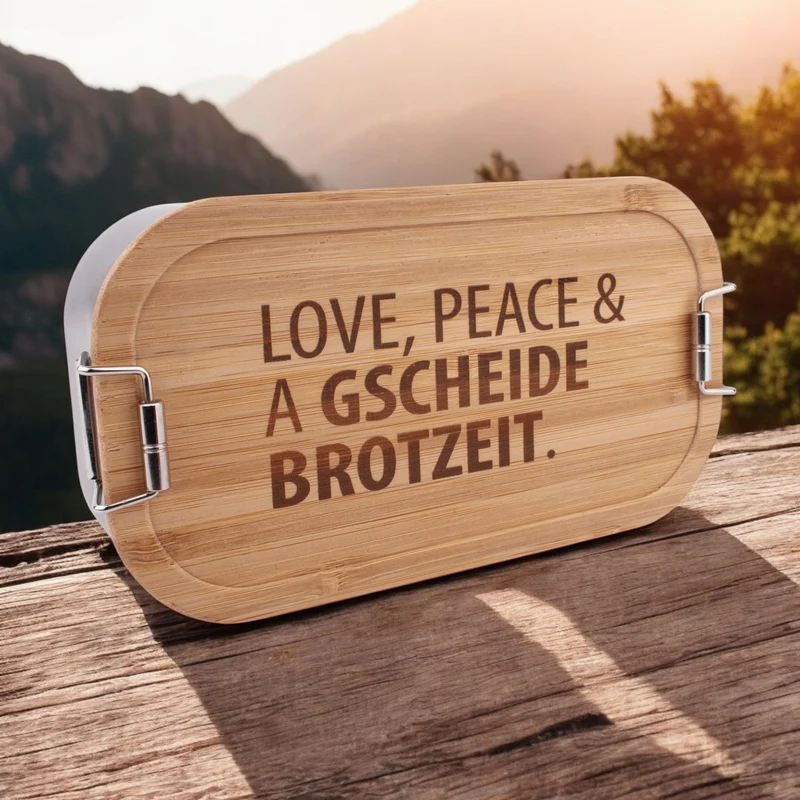 Brotzeitbox "Love, Peace & A Gscheide Brotzeit"
