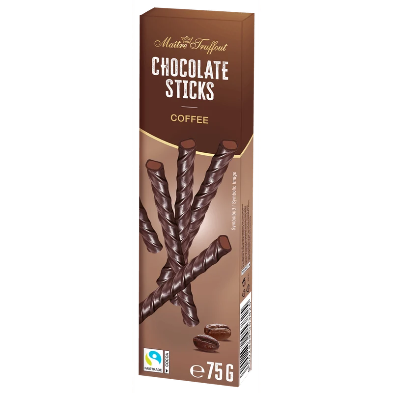 Maitre Truffout Zartbitterschokoladesticks Kaffee 75g
